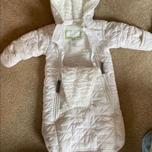 Kushies White Snow Angel Bag/Snowsuit 0-3 months